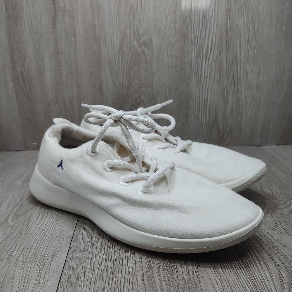 Allbirds Wool Runner Off White Cream Neutral Sneaker Lace Up Women's Size 8